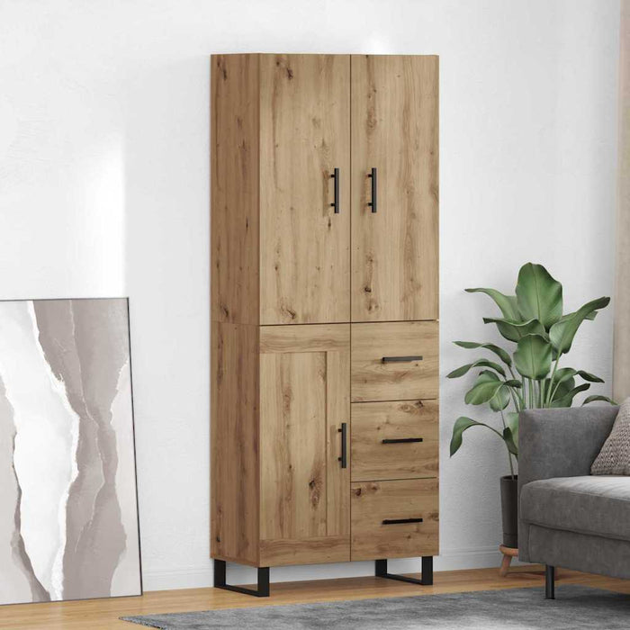 Bufet cu sertar 2 pcs Stejar Artizanal 69,5 x 34 x 180 cm - WALTI WALTI