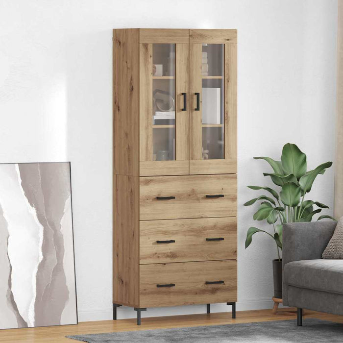 Bufet cu sertar 2 pcs Stejar Artizanal Lemn compozit - WALTI WALTI