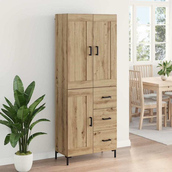 Bufet 2 buc. Stejar Artizanal 69,5 x 34 x 180 cm Lemn prelucrat - WALTI WALTI