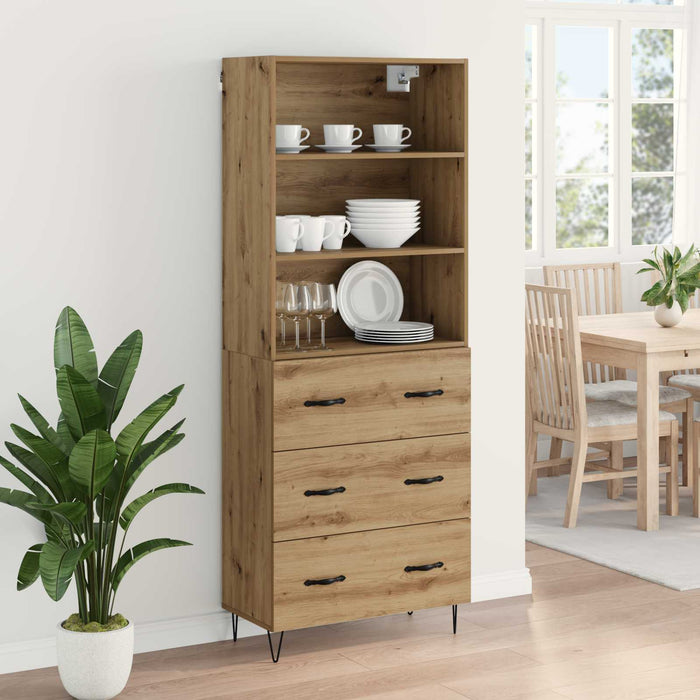 Bufet Stejar Artizanal 69,5 x 34 x 180 cm Lemn compozit - WALTI WALTI