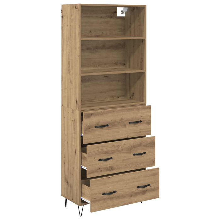 Bufet Stejar Artizanal 69,5 x 34 x 180 cm Lemn compozit - WALTI WALTI
