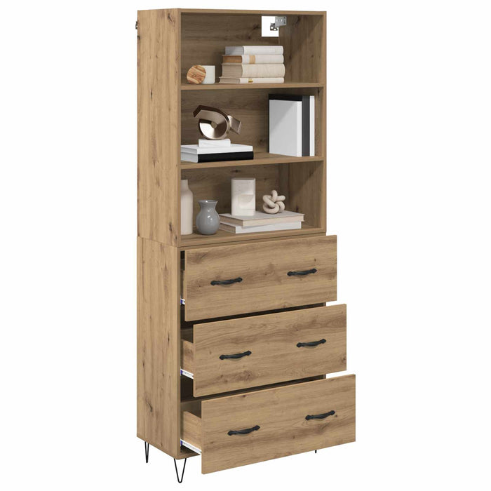 Bufet Stejar Artizanal 69,5 x 34 x 180 cm Lemn compozit - WALTI WALTI