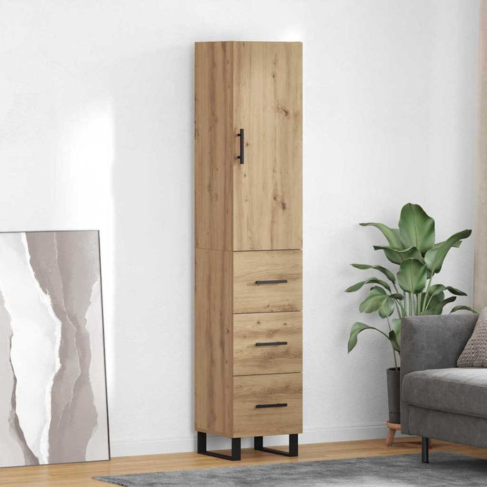 Bufet Stejar Artizanal 34,5 x 34 x 180 cm Lemn compozit - WALTI WALTI