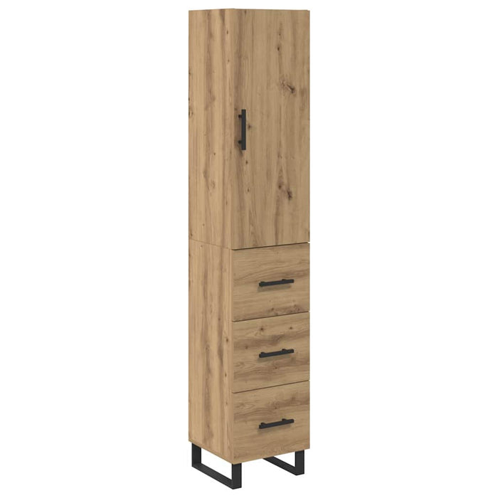 Bufet Stejar Artizanal 34,5 x 34 x 180 cm Lemn compozit - WALTI WALTI