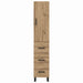 Bufet Stejar Artizanal 34,5 x 34 x 180 cm Lemn compozit - WALTI WALTI