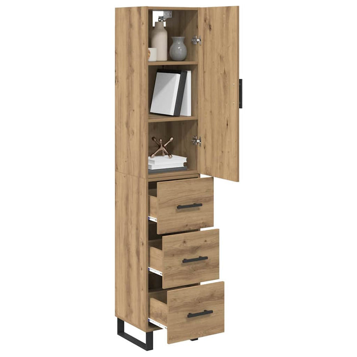Bufet Stejar Artizanal 34,5 x 34 x 180 cm Lemn compozit - WALTI WALTI