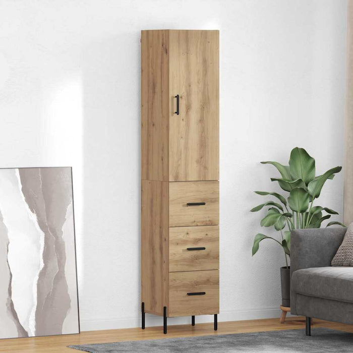 Bufet Stejar Artizanal 34,5 x 34 x 180 cm Lemn compozit - WALTI WALTI