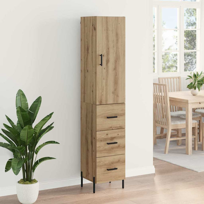 Bufet Stejar Artizanal 34,5 x 34 x 180 cm Lemn compozit - WALTI WALTI