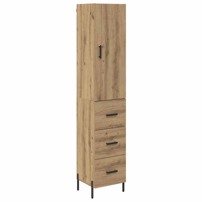 Bufet Stejar Artizanal 34,5 x 34 x 180 cm Lemn compozit - WALTI WALTI