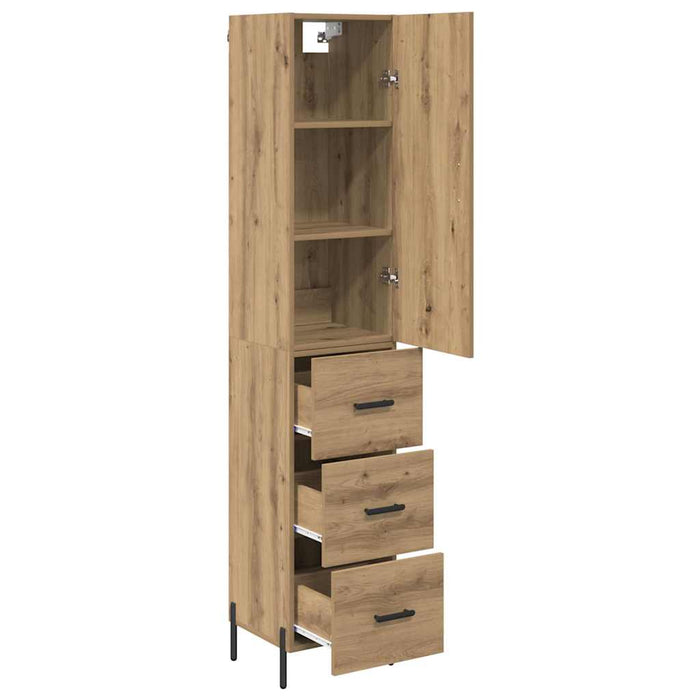 Bufet Stejar Artizanal 34,5 x 34 x 180 cm Lemn compozit - WALTI WALTI
