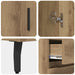 Bufet 2 pcs Stejar Artizanal 69,5 x 34 x 180 cm Lemn compozit - WALTI WALTI