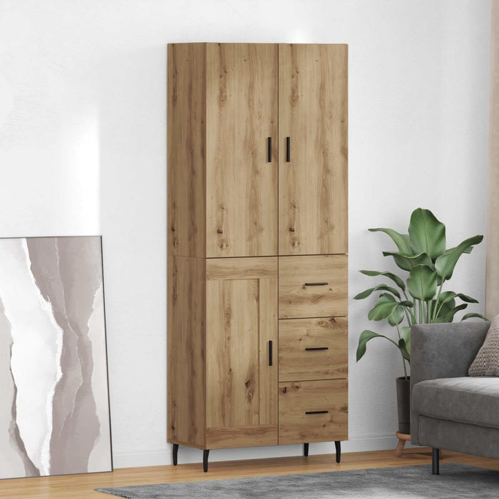 Bufet 2 pcs Stejar Artizanal 69,5 x 34 x 180 cm Lemn compozit - WALTI WALTI