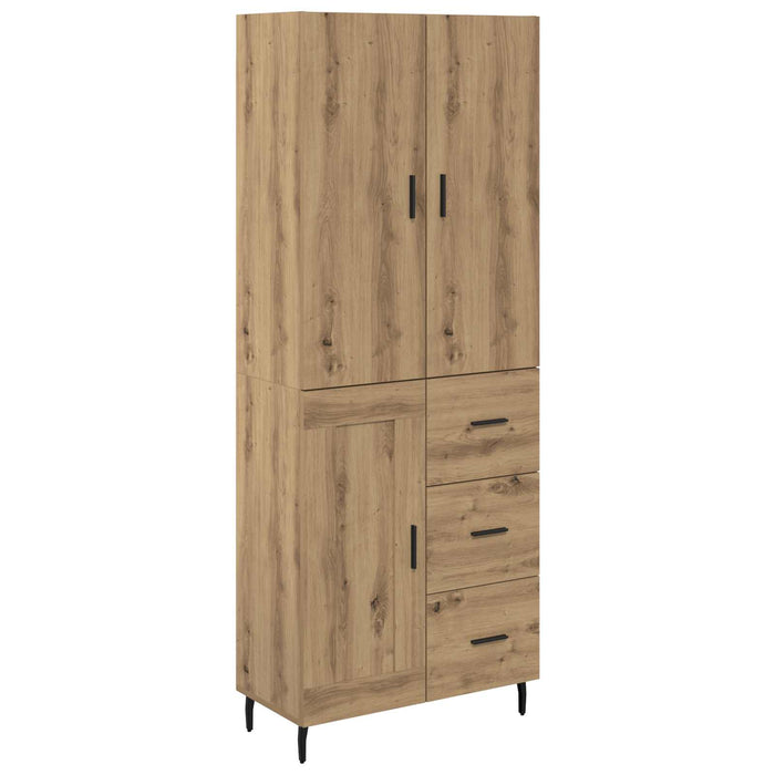 Bufet 2 pcs Stejar Artizanal 69,5 x 34 x 180 cm Lemn compozit - WALTI WALTI