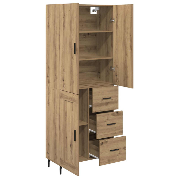 Bufet 2 pcs Stejar Artizanal 69,5 x 34 x 180 cm Lemn compozit - WALTI WALTI
