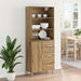 Bufet Stejar Artizanal 69,5 x 32,5 x 180 cm Lemn compozit - WALTI WALTI