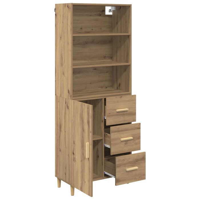 Bufet Stejar Artizanal 69,5 x 32,5 x 180 cm Lemn compozit - WALTI WALTI