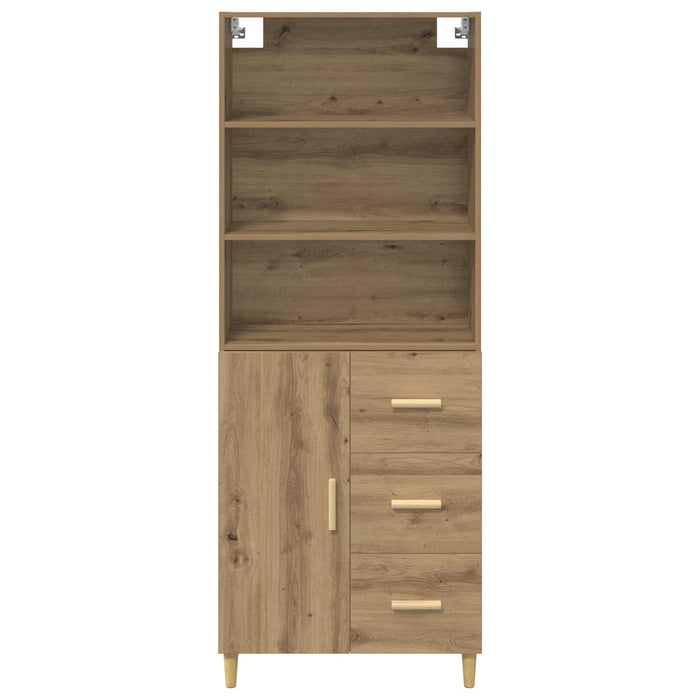 Bufet Stejar Artizanal 69,5 x 32,5 x 180 cm Lemn compozit - WALTI WALTI