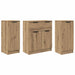 Bufet cu sertar 3 pcs Stejar Artizanal Lemn compozit - WALTI WALTI