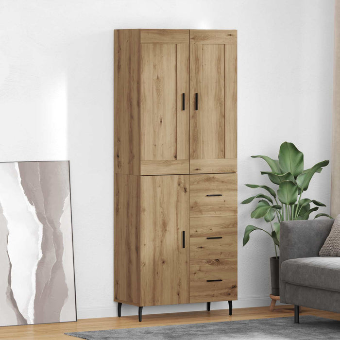 Bufet cu sertar 2 pcs Stejar Artizanal Lemn compozit - WALTI WALTI