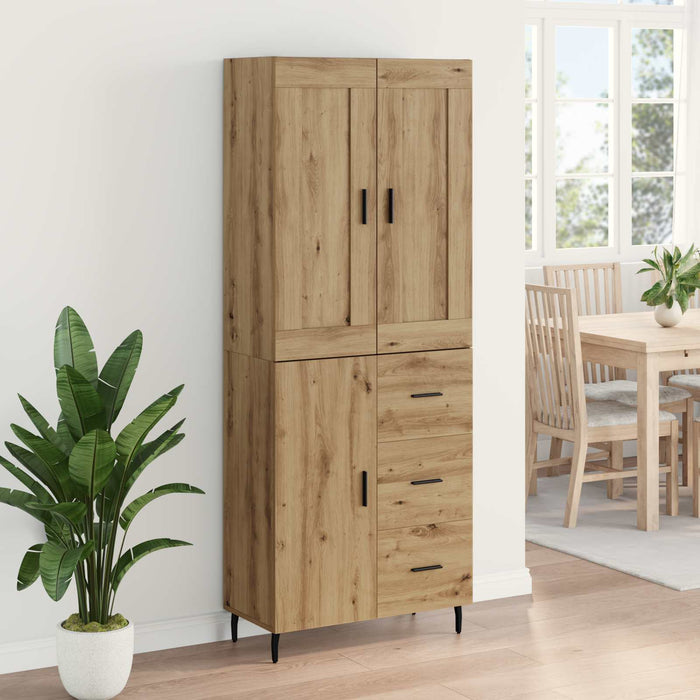 Bufet cu sertar 2 pcs Stejar Artizanal Lemn compozit - WALTI WALTI