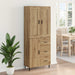 Bufet cu sertar 2 pcs Stejar Artizanal Lemn compozit - WALTI WALTI