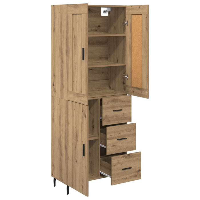 Bufet cu sertar 2 pcs Stejar Artizanal Lemn compozit - WALTI WALTI