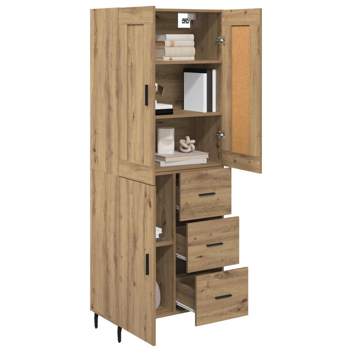 Bufet cu sertar 2 pcs Stejar Artizanal Lemn compozit - WALTI WALTI