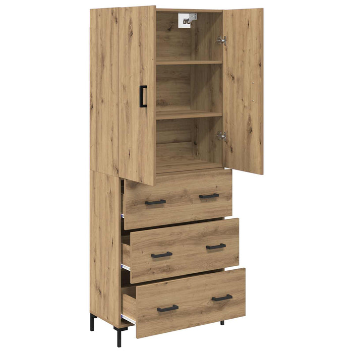 Bufet Stejar Artizanal 69,5 x 34 x 180 cm Lemn compozit - WALTI WALTI