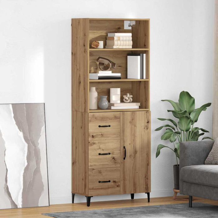 Bufet Stejar Artizanal 69,5 x 34 x 180 cm Lemn compozit - WALTI WALTI