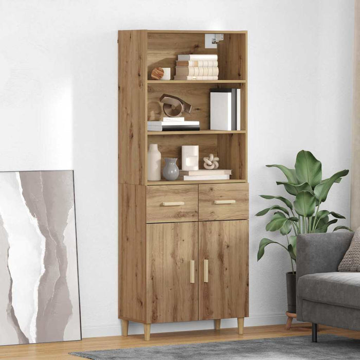Bufet Stejar Artizanal 69,5 x 32,5 x 180 cm Lemn compozit - WALTI WALTI