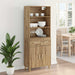 Bufet Stejar Artizanal 69,5 x 32,5 x 180 cm Lemn compozit - WALTI WALTI