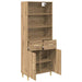 Bufet Stejar Artizanal 69,5 x 32,5 x 180 cm Lemn compozit - WALTI WALTI