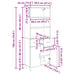 Bufet Stejar Artizanal 69,5 x 32,5 x 180 cm Lemn compozit - WALTI WALTI