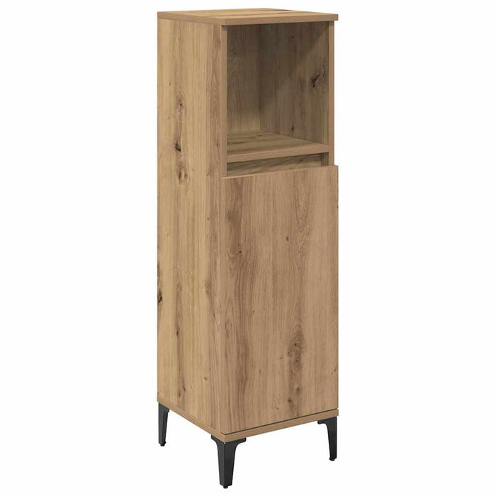 Set de mobilier pentru baie cu raft 3 pcs Stejar Artizanal - WALTI WALTI