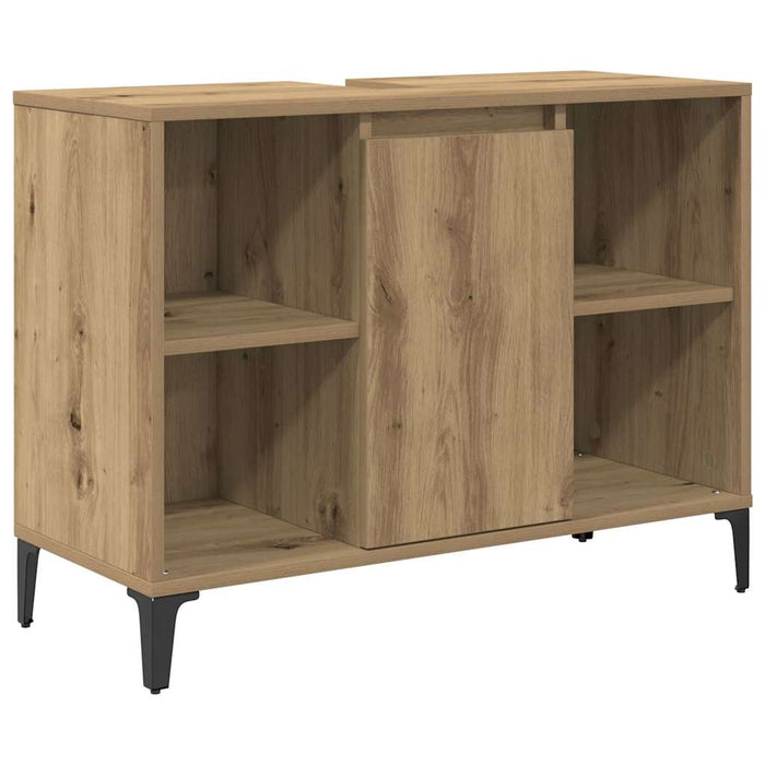 Set de mobilier pentru baie cu raft 3 pcs Stejar Artizanal - WALTI WALTI