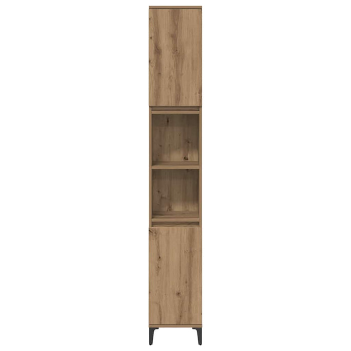 Set de mobilier pentru baie cu raft 3 pcs Stejar Artizanal - WALTI WALTI