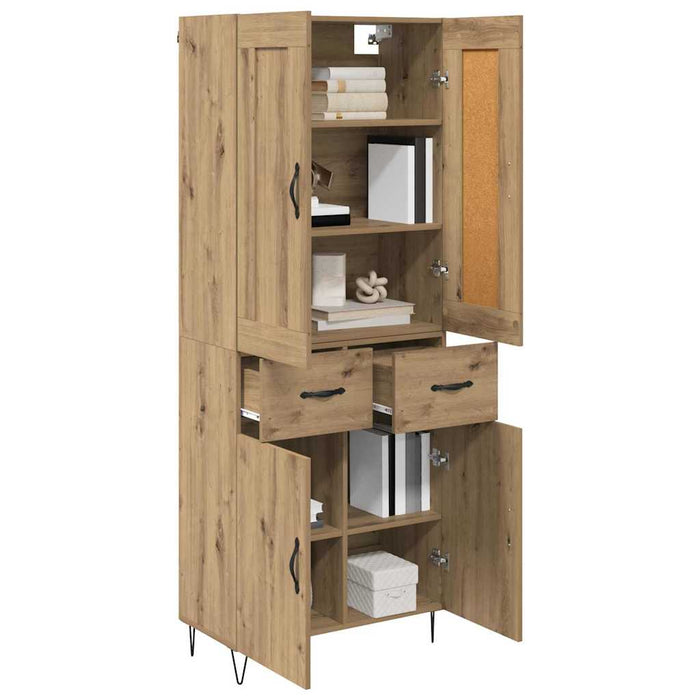 Bufet Stejar Artizanal 69,5 x 34 x 180 cm Lemn compozit - WALTI WALTI