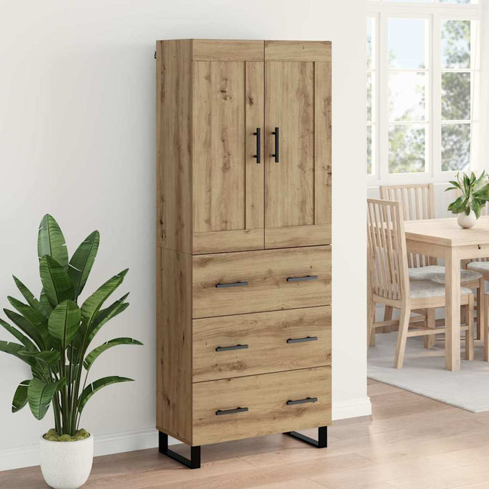 Bufet Stejar Artizanal 69,5 x 34 x 180 cm Lemn compozit - WALTI WALTI