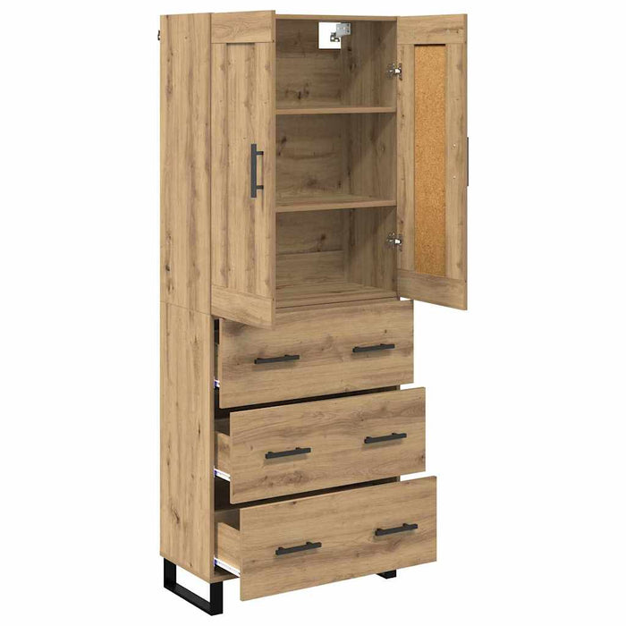 Bufet Stejar Artizanal 69,5 x 34 x 180 cm Lemn compozit - WALTI WALTI