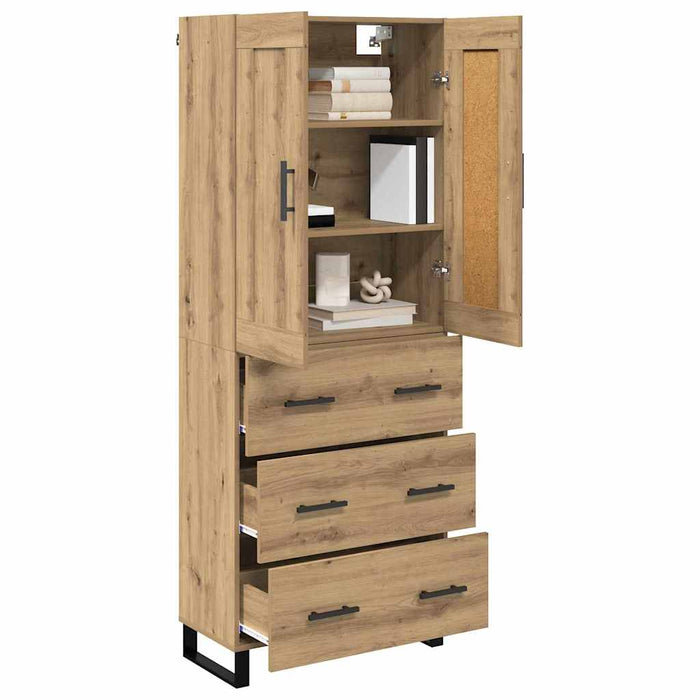 Bufet Stejar Artizanal 69,5 x 34 x 180 cm Lemn compozit - WALTI WALTI