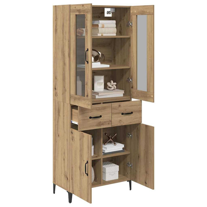 Bufet Stejar Artizanal 69,5 x 34 x 180 cm Lemn compozit - WALTI WALTI