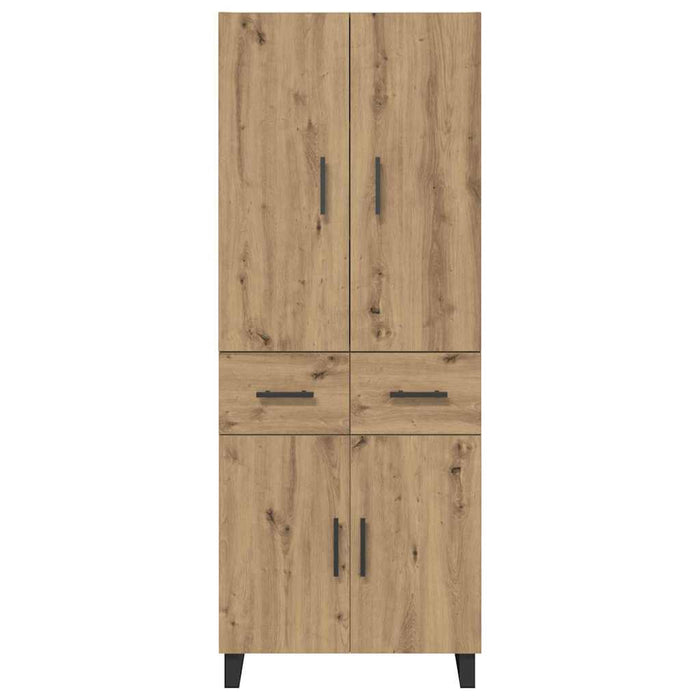 Bufet 2 pcs Stejar Artizanal Lemn Stratificat și Sticlă - WALTI WALTI