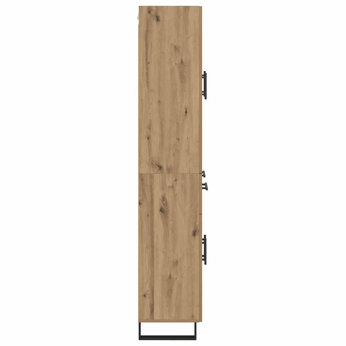 Bufet 2 pcs Stejar Artizanal Lemn Stratificat și Sticlă - WALTI WALTI