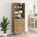 Bufet Stejar Artizanal 69,5 x 34 x 180 cm Lemn compozit - WALTI WALTI
