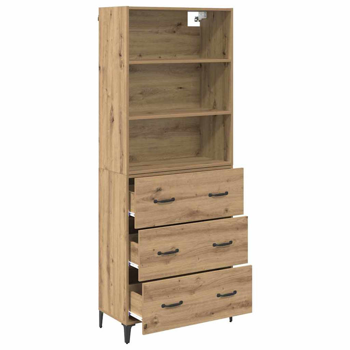 Bufet Stejar Artizanal 69,5 x 34 x 180 cm Lemn compozit - WALTI WALTI