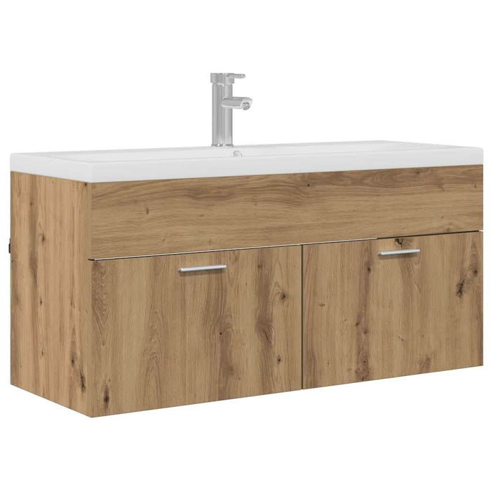 Dulap de Baie Stejar Artizanal 100 x 38,5 x 46 cm Lemn compozit - WALTI WALTI