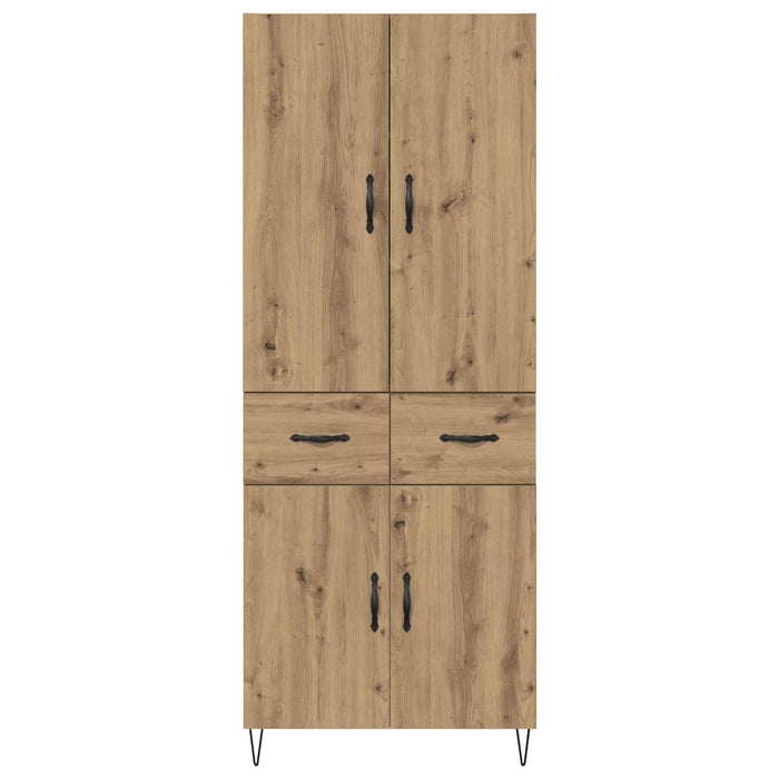 Bufet cu sertar 2 pcs Stejar Artizanal Lemn tehnic și sticlă - WALTI WALTI