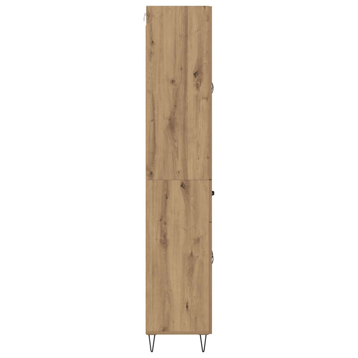 Bufet cu sertar 2 pcs Stejar Artizanal Lemn tehnic și sticlă - WALTI WALTI