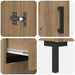 Bufet 2 buc. Stejar Artizanal 69,5 x 34 x 180 cm Lemn prelucrat - WALTI WALTI
