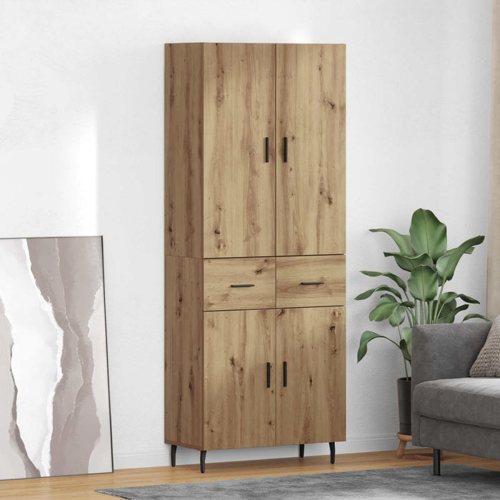 Bufet 2 pcs Stejar Artizanal 69,5 x 34 x 180 cm Lemn compozit WALTI
